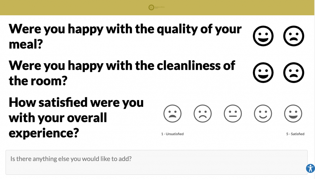 Smiley face scale questions