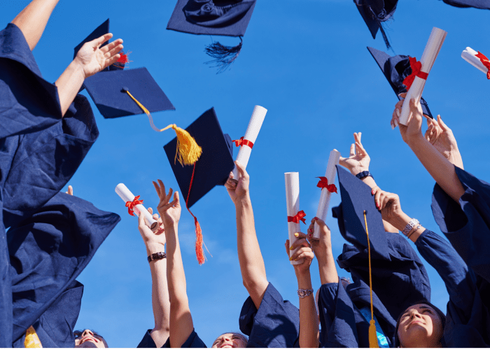 Students Graduating Higher Education