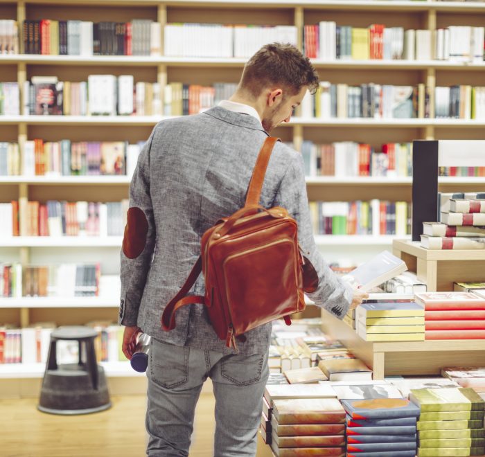 Student in bookstore